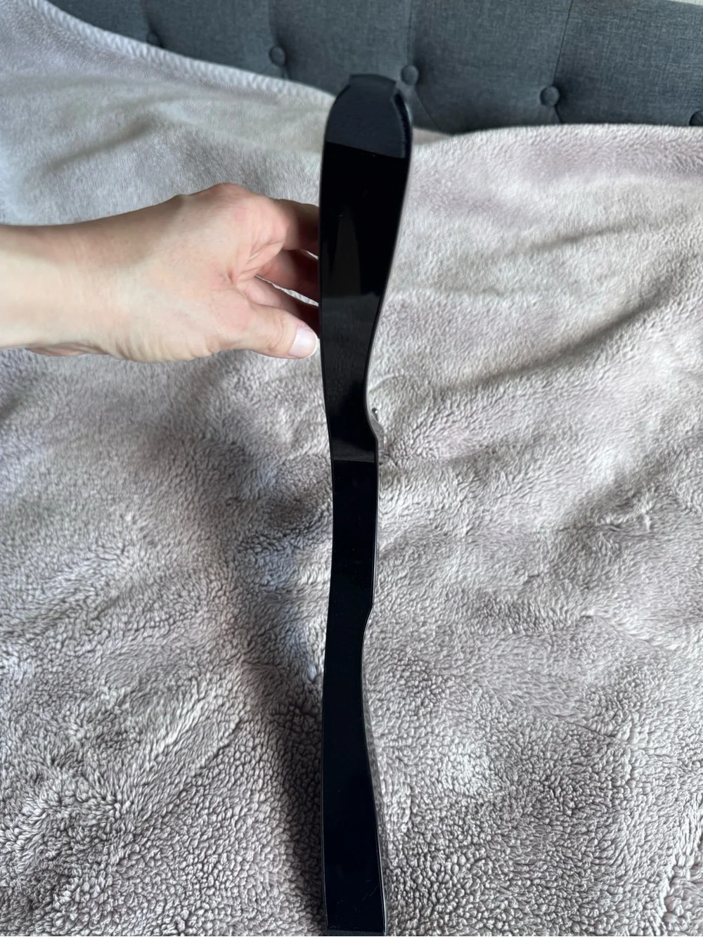 Celine Paris Authentic Black Heavy Duty Suit Coat Hanger Non-Slip Shoulder Grip
